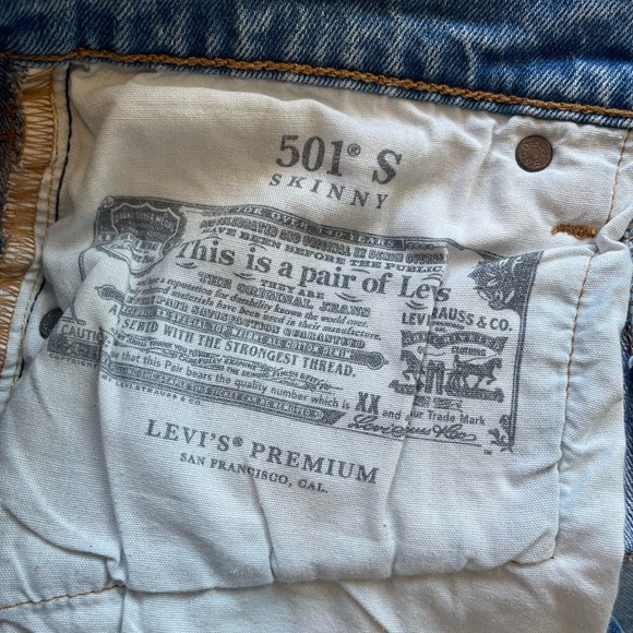 Levi’s woman’s original skinny jeans size S - Picture 5 of 7